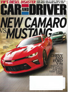 CAR & DRIVER 2015 DEC - NEW CAMARO vs MUSTANG, CIVIC TOURING TEST, BMW 750i